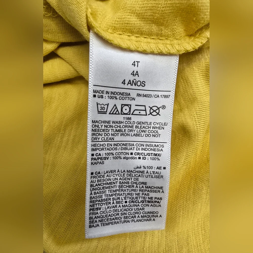 Old Navy Girls Yellow Dress Size 4T Cotton NWT Fit & Flare
